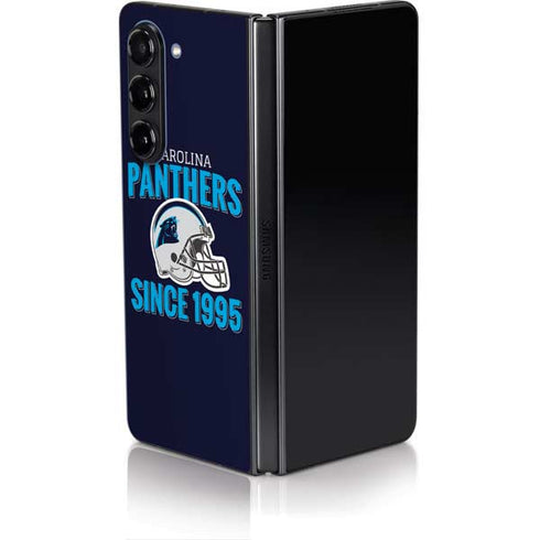 NFL Carolina Panthers Helmet Galaxy Z Fold5 5G Skin